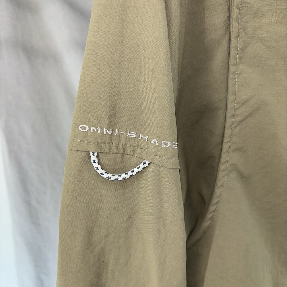 Columbia PFG Omni-Shade Shirt Men's Size XL/TG Tan Nylon Vented Fishing - Picture 5 of 8